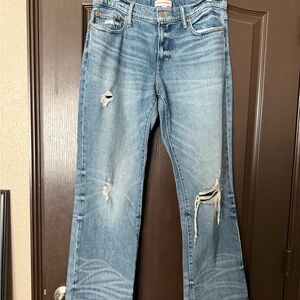 Lucky Brand Light Blue Distressed Flare Jeans